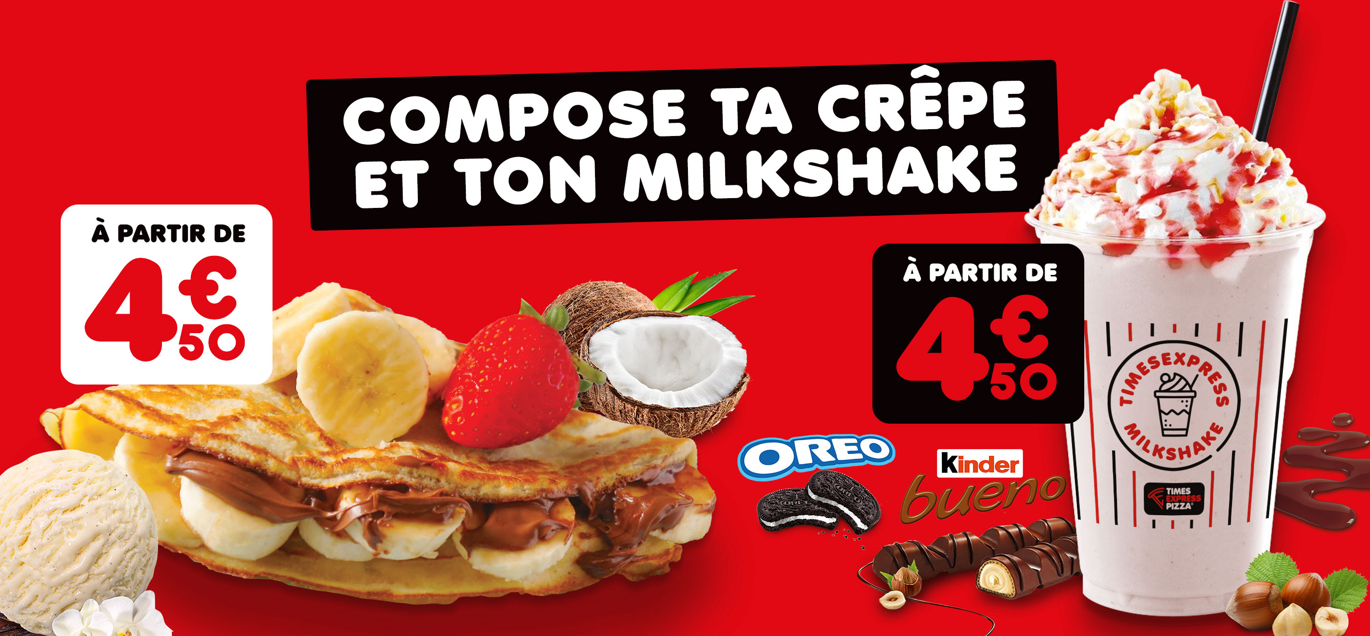 Compose ta crêpe et ton Milkshake